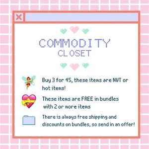 Welcome to Commodity Closet!